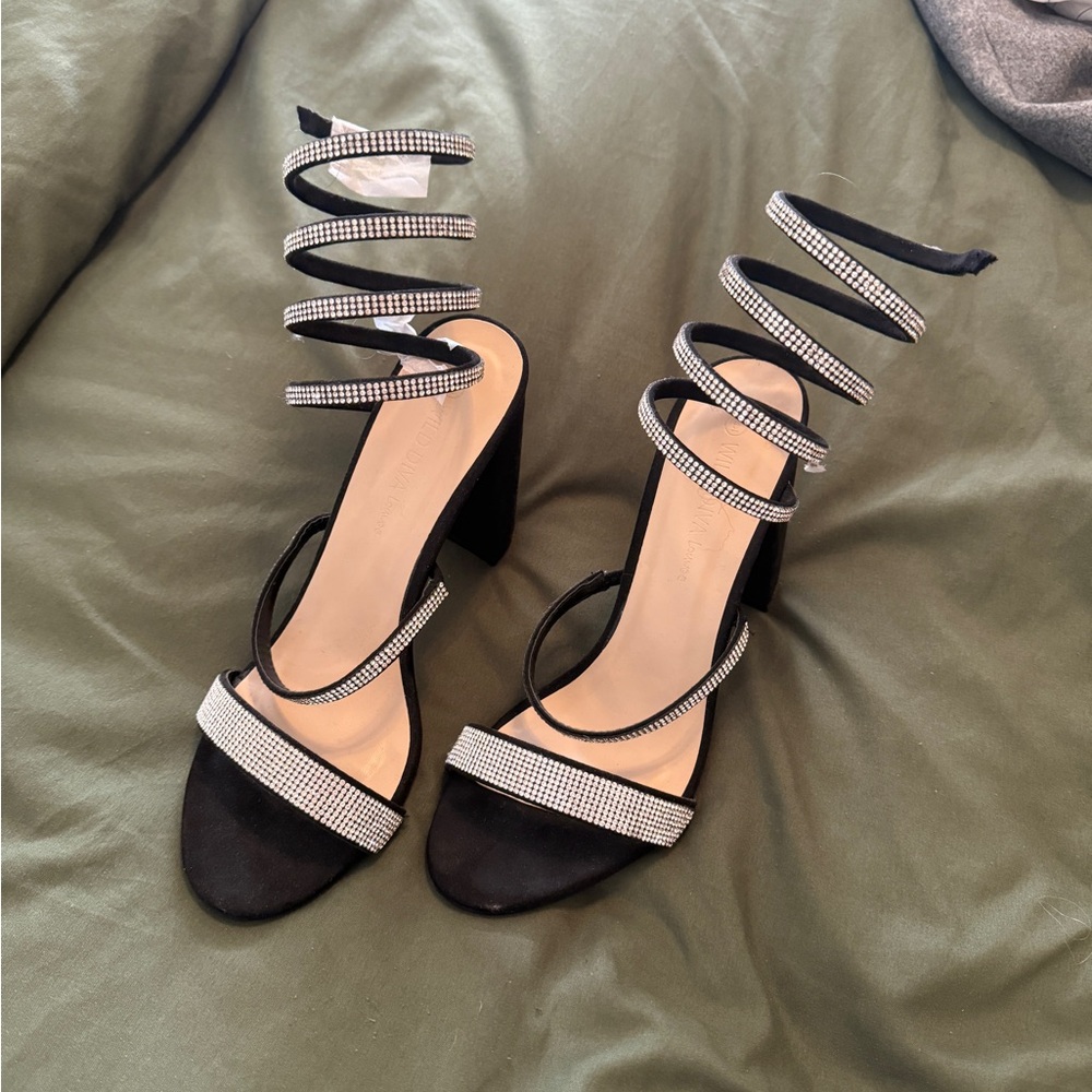 Elegant Black Strappy Heels